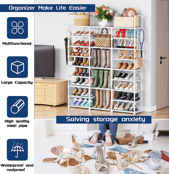 Shoe rack with cover